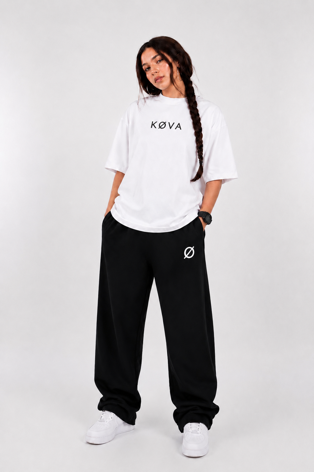 KØVA Wide leg Sweatpants Black