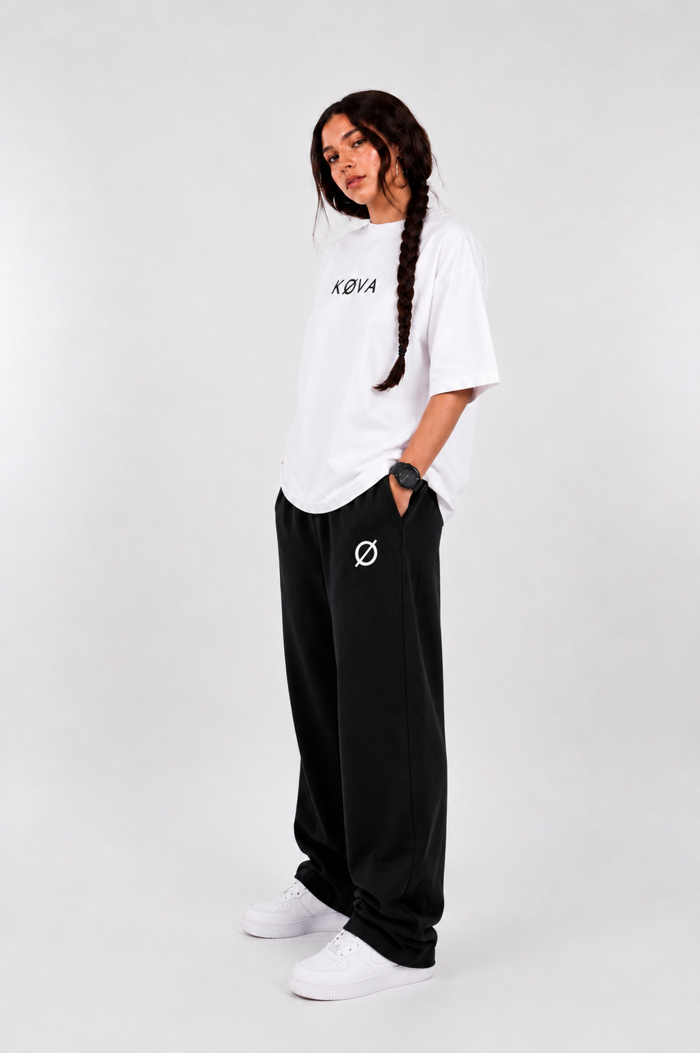 KØVA Wide leg Sweatpants Black